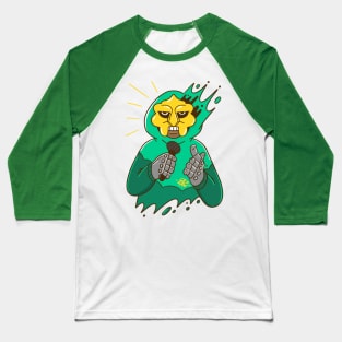 MF DOOM Gold Mask Baseball T-Shirt